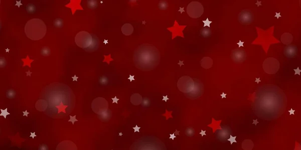 Fond Vectoriel Rouge Foncé Avec Cercles Étoiles Design Abstrait Dans — Image vectorielle