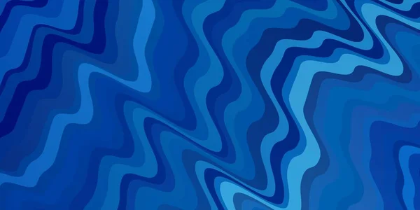 Hellblaue Vektorvorlage Mit Linien Abstrakte Illustration Mit Bandy Verlaufslinien Muster — Stockvektor