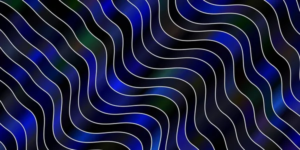 Тёмная Многоцветная Векторная Текстура Кривыми Градиентная Иллюстрация Простом Стиле Бантами — стоковый вектор