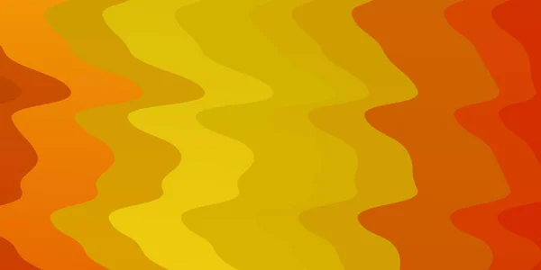 Patrón Vectorial Naranja Claro Con Líneas Curvas Ilustración Brillante Con — Archivo Imágenes Vectoriales