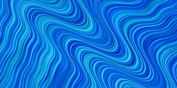 Heller Blauer Vektorhintergrund Mit Gebogenen Linien Bunte Illustration Mit Geschwungenen — Stockvektor