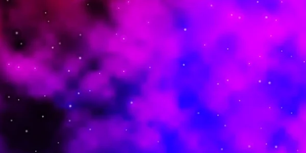 Светло Фиолетовый Векторный Фон Маленькими Большими Звездами Декоративная Иллюстрация Звездами — стоковый вектор