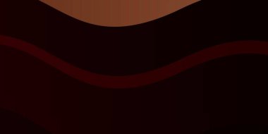 Açık Kırmızı, kıvrımlı sarı vektör şablonu. Gradyan kıvrımları olan yarım tonlu bir resim. Reklamlar ve reklamlar için desen.