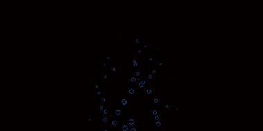 Daire şekilli koyu mavi vektör düzeni. Renkli çember şekilli modern soyut illüstrasyon. Broşürler, broşürler için desen.