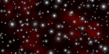 Küçük ve büyük yıldızlı koyu kırmızı vektör arkaplan. Soyut şablondaki yıldızlarla dekoratif illüstrasyon. Yeni yıl ilanı, broşürler için desen.