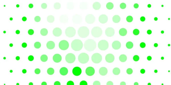 緑の丸のベクトルの背景 自然のスタイルでグラデーションドットとカラフルなイラスト 小冊子やチラシの模様 — ストックベクタ