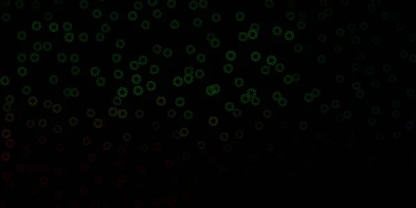 円盤で濃い緑色のベクトルテクスチャ カラフルなドロップで抽象的なイラストを光る カーテンのためのパターン — ストックベクタ