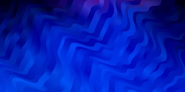 Donkerroze Blauwe Vectorachtergrond Met Gebogen Lijnen Kleurrijke Illustratie Met Gebogen — Stockvector