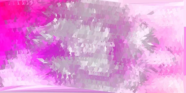 浅粉色 黄色矢量三角形镶嵌模板 马赛克彩色图解与三角形概念 网站的智能模式 — 图库矢量图片