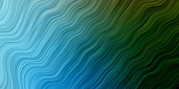 Lichtblauw Groen Vectorpatroon Met Krommen Gradiënt Illustratie Eenvoudige Stijl Met — Stockvector