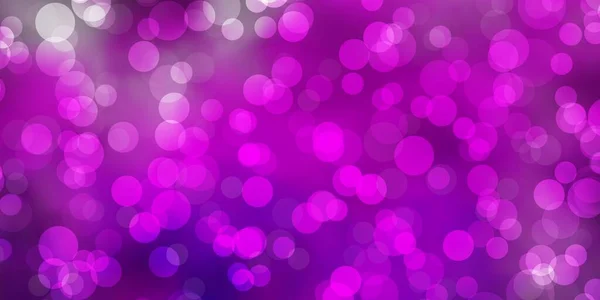 Luz Fondo Vectorial Púrpura Con Círculos Ilustración Abstracta Brillante Con — Vector de stock