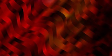 Açık Kırmızı, kıvrımlı sarı vektör düzeni. Yaylı basit bir şekilde gradyan çizimi. Reklamlar ve reklamlar için desen.