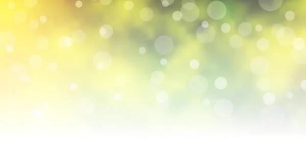 Світло Зелений Жовтий Векторний Фон Колами Ілюстрація Набором Яскравих Абстрактних — стоковий вектор