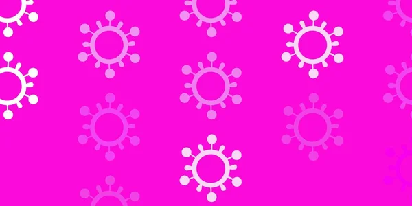 Fondo Vector Rosa Claro Con Símbolos Virus Ilustración Abstracta Colorida — Vector de stock