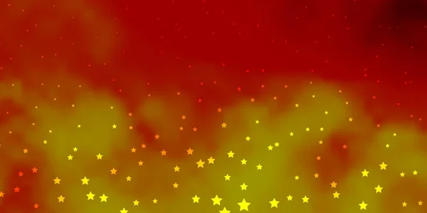 Ciemnopomarańczowy Wzór Wektora Abstrakcyjnymi Gwiazdami Kolorowa Ilustracja Abstrakcyjnym Stylu Gradientowymi — Wektor stockowy