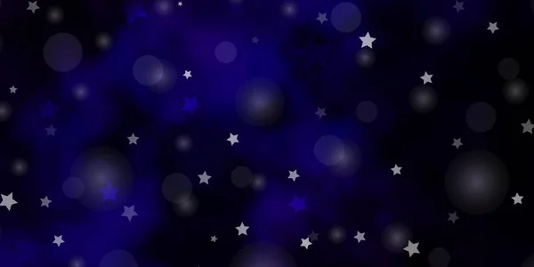 Rosa Oscuro Telón Fondo Vector Azul Con Círculos Estrellas Ilustración — Vector de stock