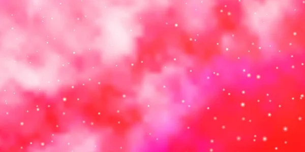 Patrón Vectorial Rosa Claro Con Estrellas Abstractas Ilustración Colorida Estilo — Vector de stock