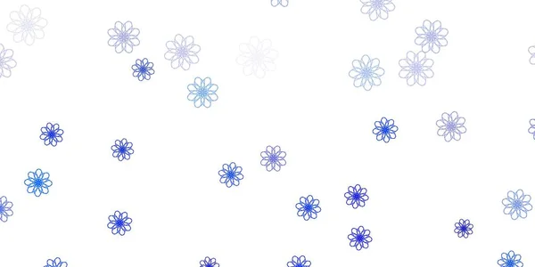 Ljus Blå Vektor Naturliga Bakgrund Med Blommor Abstrakt Illustration Med — Stock vektor