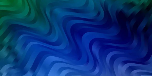 Azul Claro Layout Vetorial Verde Com Curvas Ilustração Abstrata Colorida — Vetor de Stock