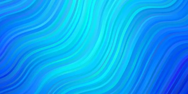 Heller Blauer Vektorhintergrund Mit Gebogenen Linien Brandneue Bunte Illustration Mit — Stockvektor
