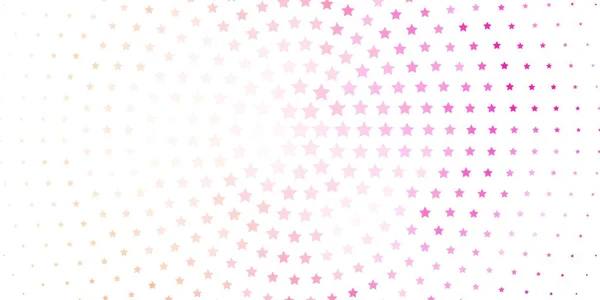 Layout Vetorial Rosa Claro Com Estrelas Brilhantes Ilustração Decorativa Com —  Vetores de Stock