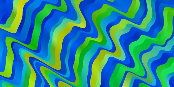 Ljusblå Grön Vektor Bakgrund Med Våta Linjer Abstrakt Gradient Illustration — Stock vektor