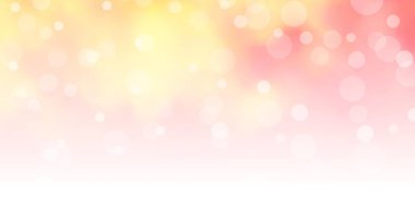 Açık kırmızı, çemberli sarı vektör arkaplan. Baloncuklu gradyan tarzda soyut dekoratif tasarım. Broşürler, broşürler için desen.