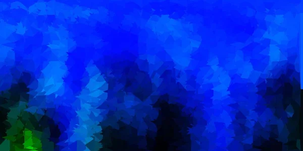 Donkerblauw Groen Vector Driehoekig Mozaïek Ontwerp Illustratie Gebroken Glazen Stijl — Stockvector