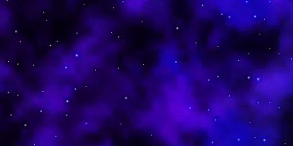 Dark Purple Vektor Hintergrund Mit Bunten Sternen Bunte Illustration Abstrakten — Stockvektor