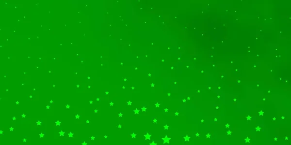 Parlak Yıldızlı Koyu Yeşil Vektör Düzeni Soyut Şablondaki Yıldızlarla Dekoratif — Stok Vektör