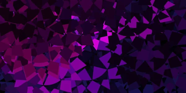Dunkelrosa Vektortextur Mit Zufälligen Dreiecken Hervorragende Abstrakte Illustration Mit Farbenfrohen — Stockvektor
