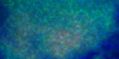 Koyu mavi vektör arkaplanı çizgiler, üçgenler. Basit bir şekilde üçgenli renkli bir çizim. Duvar kağıtları için şablon.