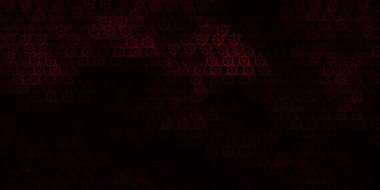 Esrarengiz işaretli koyu kırmızı vektör şablonu. Cadılık formlarıyla soyut tarzda geçmişe dönük tasarım. Gizemli, mistik tasarımlar için arkaplan.