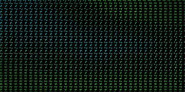 Esrarengiz sembollü koyu yeşil vektör arkaplanı. Renkli mistik semboller. Antik tarzda bir eğilim var. Sihir için dizayn, ruhsal olaylar.