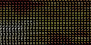 Sihirli elementlerle koyu turuncu vektör deseni. Gotik eğilimli soyut illüstrasyon. En iyi tasarım Cadılar Bayramı olayları.