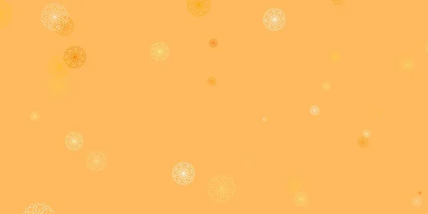 Světle Oranžové Vektorové Uspořádání Kruhovými Tvary Ilustrace Množinou Zářících Barevných — Stockový vektor