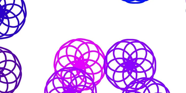 ライトピンク 泡の青いベクトルの背景 色鮮やかな抽象的な球体をセットしたイラスト ブランドブックの新しいテンプレート — ストックベクタ