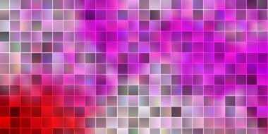 Açık pembe, dikdörtgenli sarı vektör arkaplan. Renkli dikdörtgenlerle soyut gradyan çizimi. Reklamınız, posteriniz, afişiniz için en iyi tasarım.