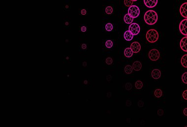 Din sembollü koyu pembe vektör dokusu. Gradyan simya şekilli renkli bir illüstrasyon. Doğaüstü tasvirler için basit tasarım.