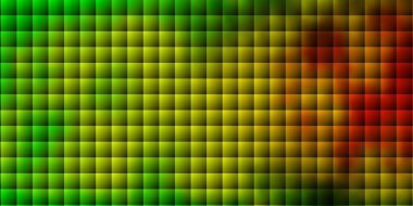 Açık yeşil, sarı vektör arkaplanı çokgen biçiminde. Gradyan dikdörtgenleri olan bir resim. İş broşürleri, broşürler için desen