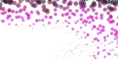 Açık pembe vektör arkaplanı ve xmas kar taneleri. Buz ve karlı akıllı geometrik soyut çizim. Yeni yıl arkaplanı.