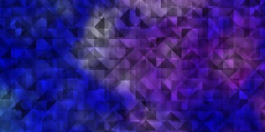 Açık pembe, üçgen biçiminde mavi vektör dokusu. Soyut arkaplanda renkli eğimli üçgenler. Duvar kağıtları için şablon.