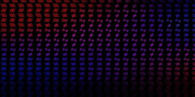 Koyu mavi, kırmızı vektör desenli sihirli elementler. Gradyan simya şekilli renkli bir illüstrasyon. En iyi tasarım Cadılar Bayramı olayları.