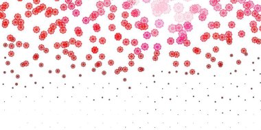 Açık pembe, güzel kar taneleri olan kırmızı vektör düzeni. Kar taneleriyle soyut renkli çizimler. İş için Xmas tasarımı.