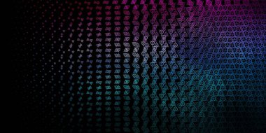 Koyu mavi, dini sembollü kırmızı vektör dokusu. Gradyan simya şekilli renkli bir illüstrasyon. Gizemli, mistik tasarımlar için arkaplan.