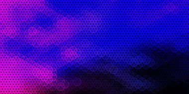 Koyu pembe, gizli sembollü mavi vektör arkaplan. Renkli mistik semboller. Antik tarzda bir eğilim var. Sihir için dizayn, ruhsal olaylar.