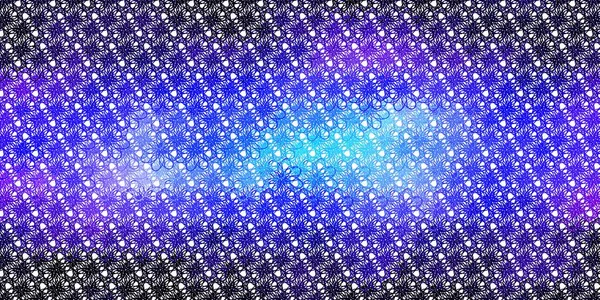 Açık Pembe, kıvrımlı çizgileri olan mavi vektör şablonu. Eğimli yay ile soyut illüstrasyon. İş tanıtımınız için tasarım.