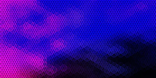 Koyu pembe, gizli sembollü mavi vektör arkaplan. Renkli mistik semboller. Antik tarzda bir eğilim var. Sihir için dizayn, ruhsal olaylar.