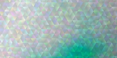 Açık yeşil vektör arkaplanı çokgen biçiminde. Soyut üçgenli dekoratif tasarım. Web siteleri için desen.