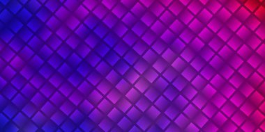 Açık mavi, kırmızı vektör arka planı çokgen biçiminde. Gradyan dikdörtgenleri ve kareleri olan renkli çizimler. Cep telefonları için şablon.